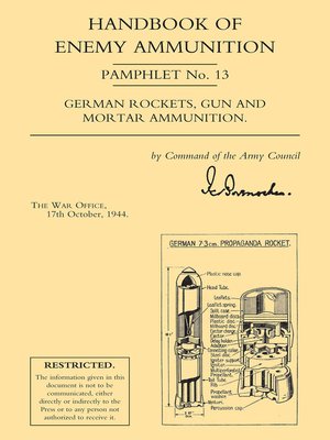 cover image of Handbook of Enemy Ammunition: German Rockets, Gun and Mortar Ammunition